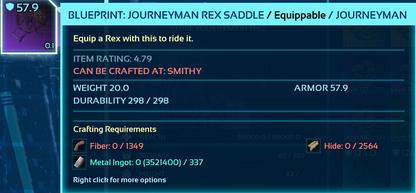 Rex Saddle Blueprint