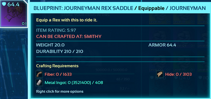 Rex Saddle Blueprint