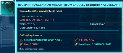 Megatherium Saddle Blueprint