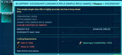 Blueprint: Longneck Rifle