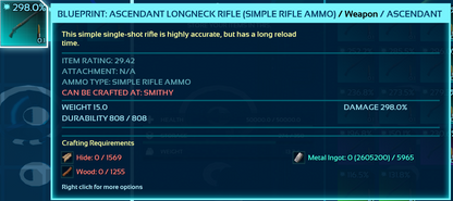 Blueprint: Longneck Rifle