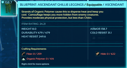 Ghillie Armor Blueprint Bp's