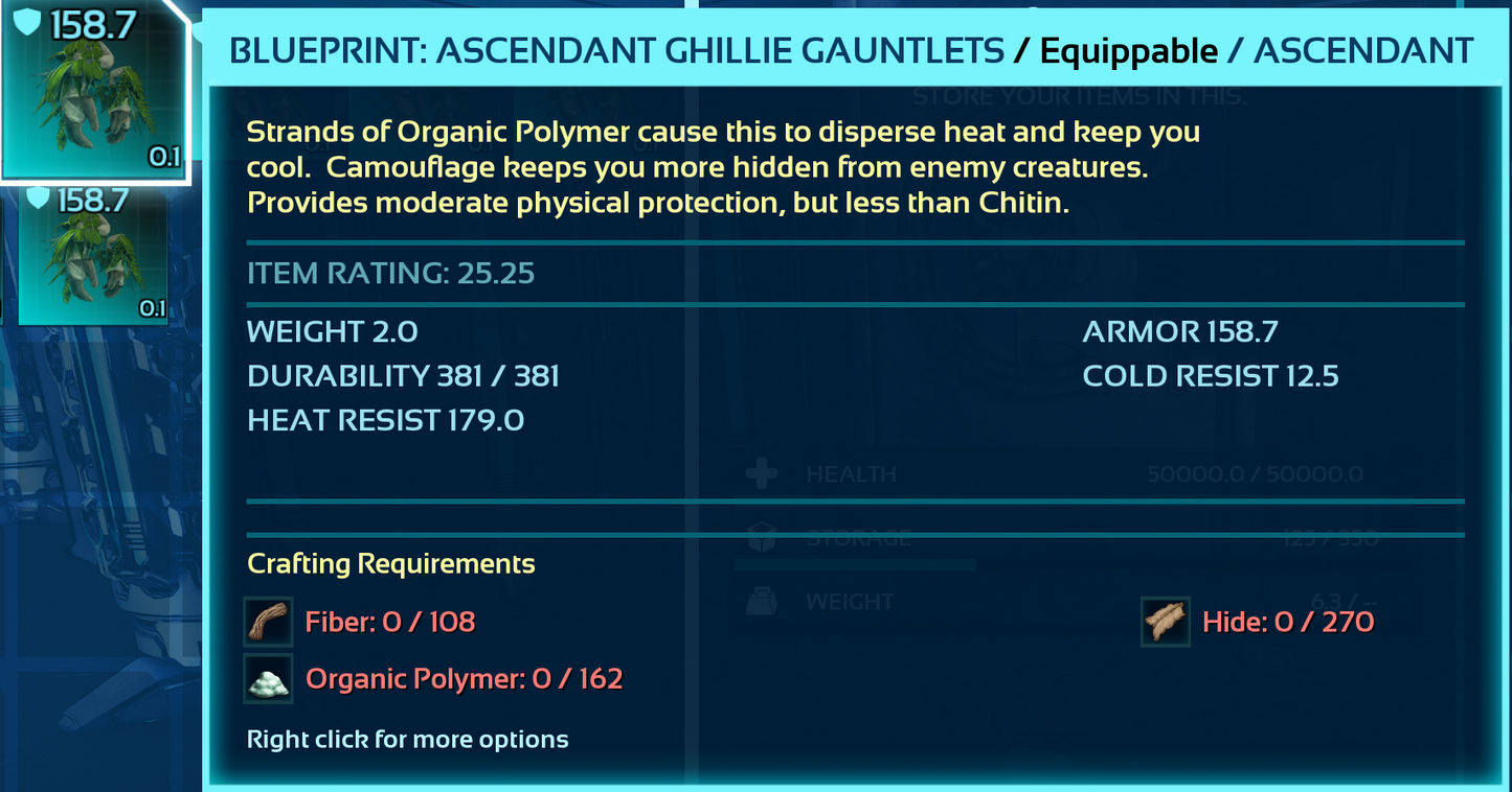 Ghillie Armor Blueprint Bp's