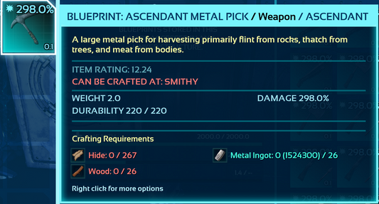 Metal Pick Blueprint