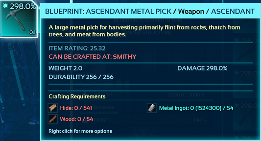 Metal Pick Blueprint