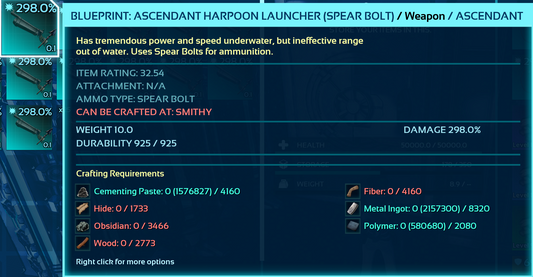 Blueprint: Harpoon Launcher