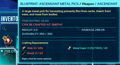 Metal Pick Blueprint