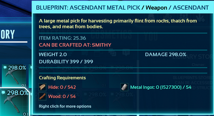 Metal Pick Blueprint