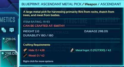 Metal Pick Blueprint