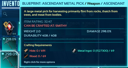 Metal Pick Blueprint