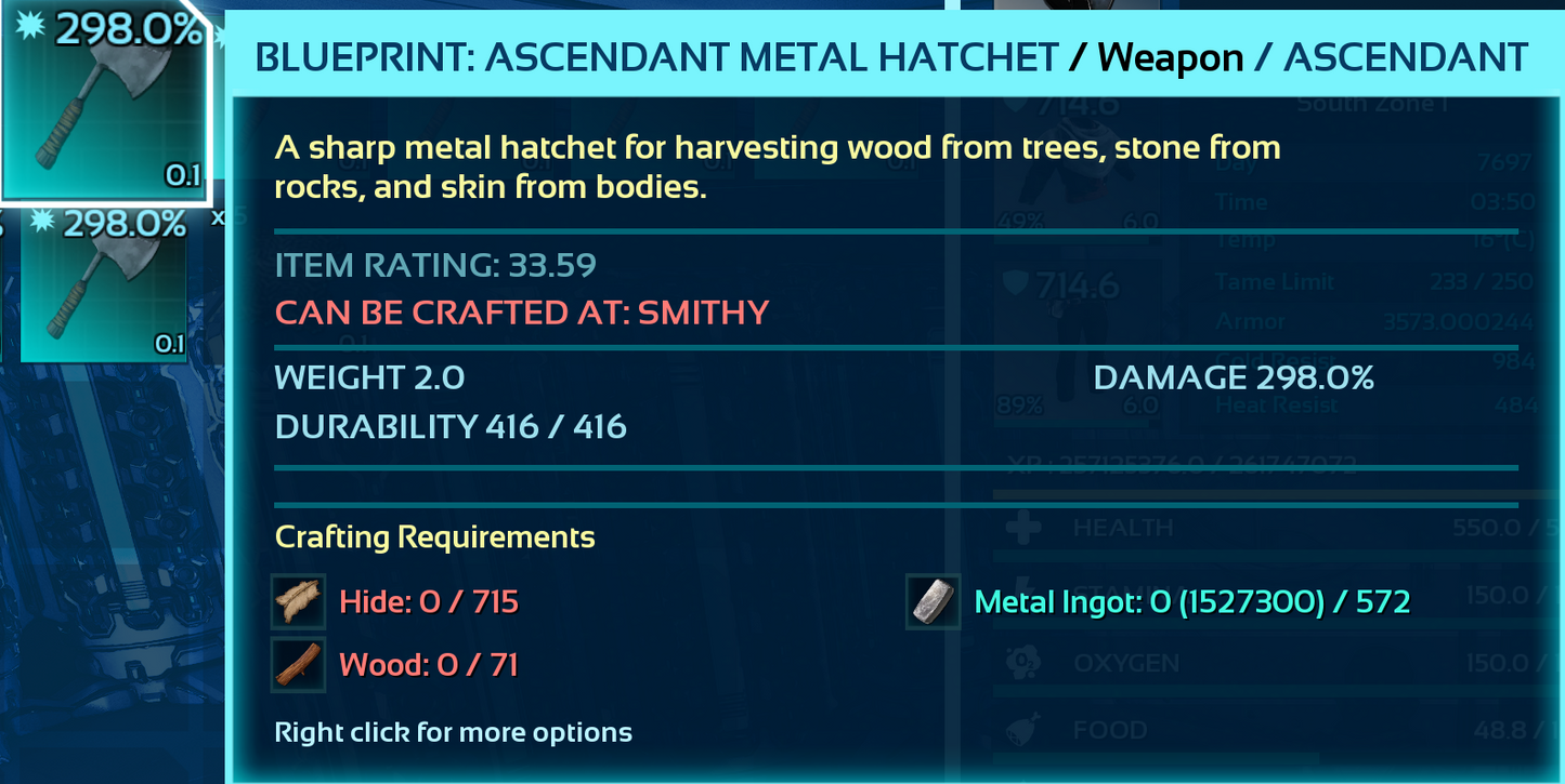 Metal Hatchet Blueprint