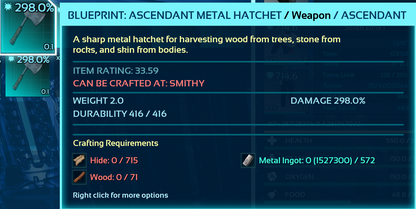 Metal Hatchet Blueprint
