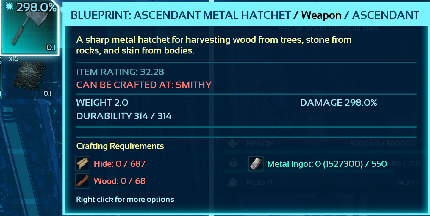 Metal Hatchet Blueprint