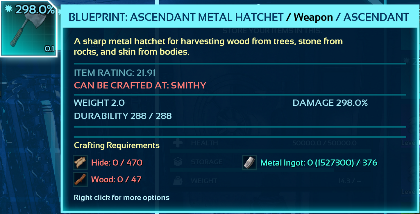Metal Hatchet Blueprint
