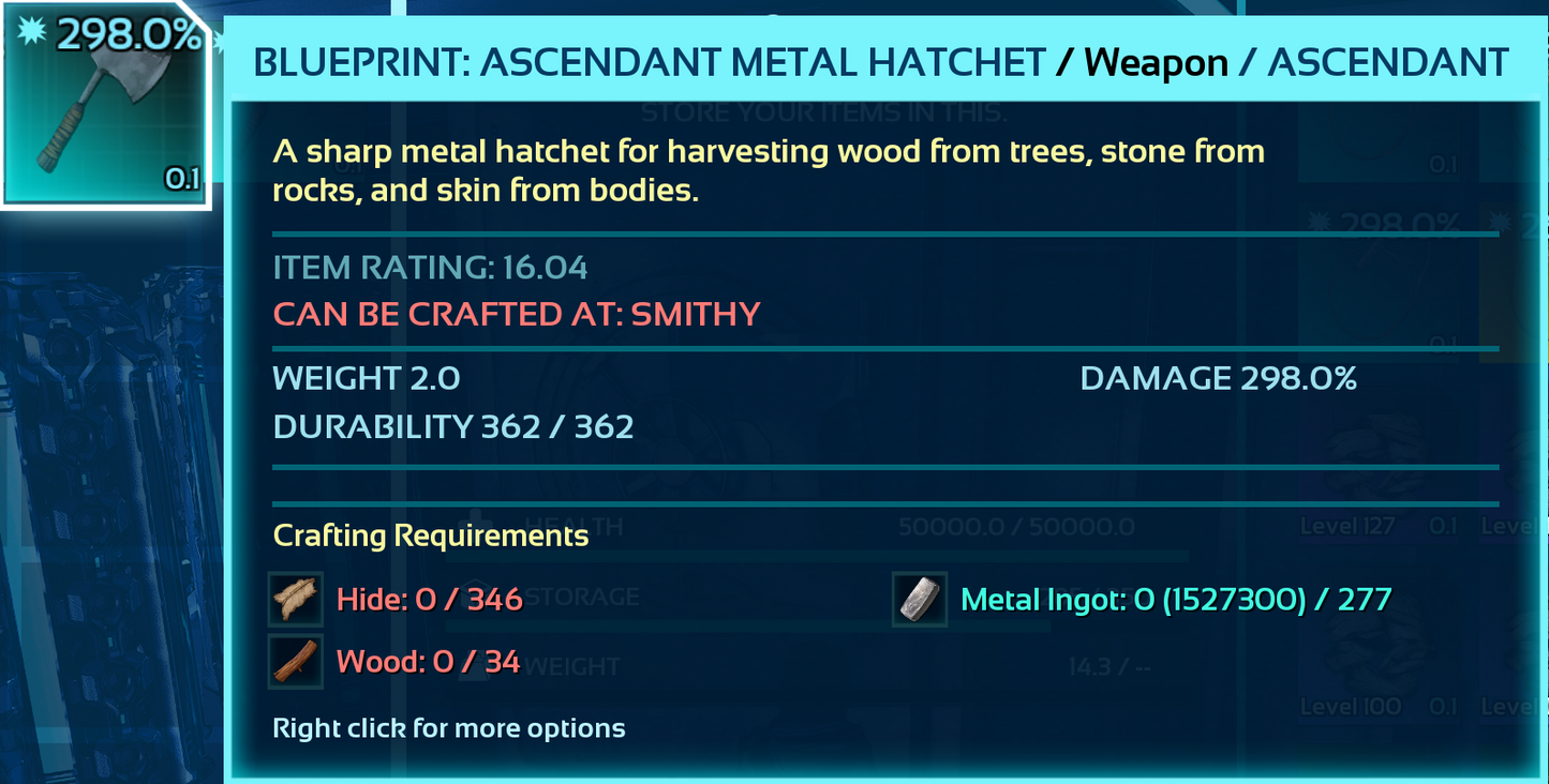 Metal Hatchet Blueprint