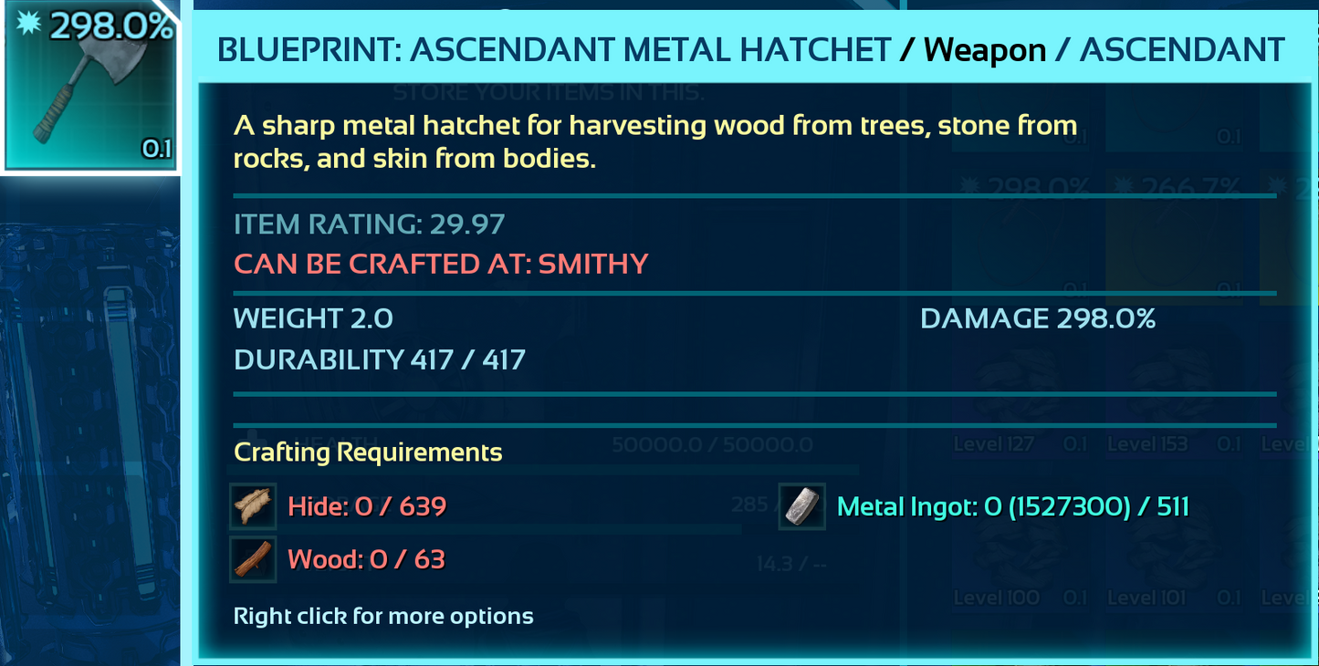 Metal Hatchet Blueprint