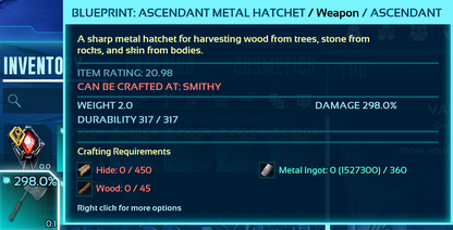 Metal Hatchet Blueprint