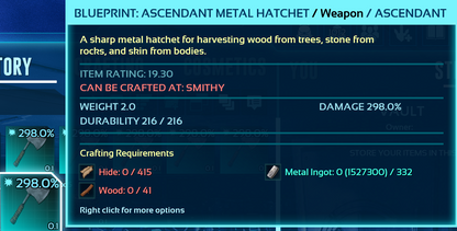 Metal Hatchet Blueprint