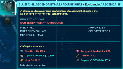 Hazard Suit Blueprint