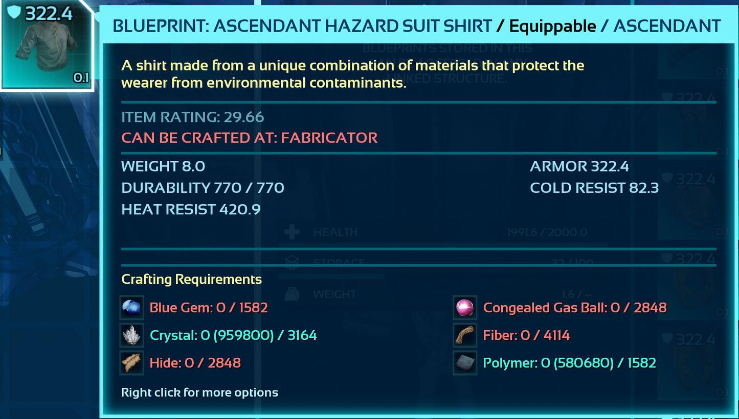 Hazard Suit Blueprint