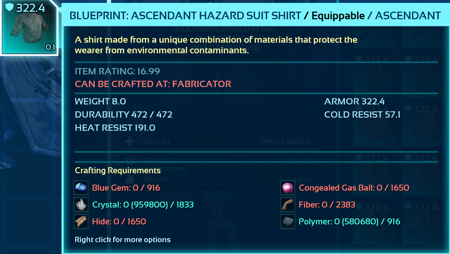 Hazard Suit Blueprint