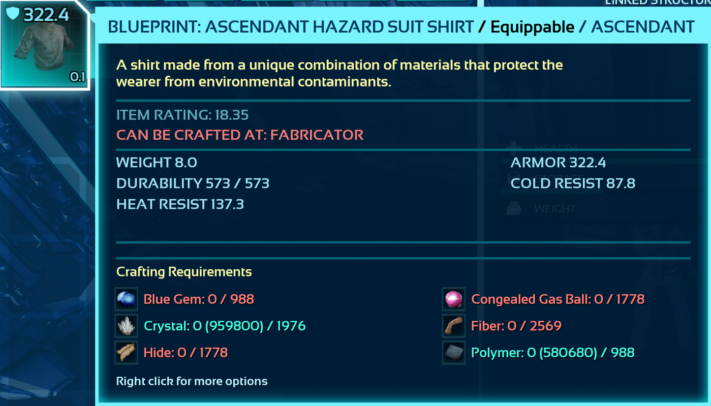 Hazard Suit Blueprint