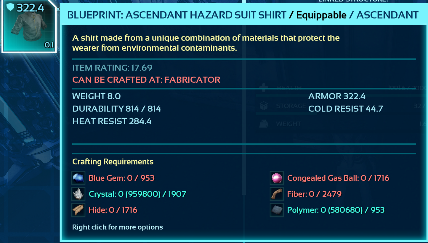 Hazard Suit Blueprint