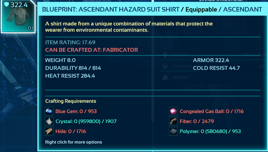 Hazard Suit Blueprint