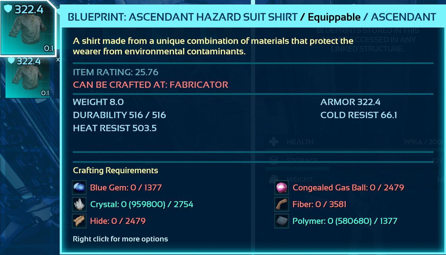 Hazard Suit Blueprint