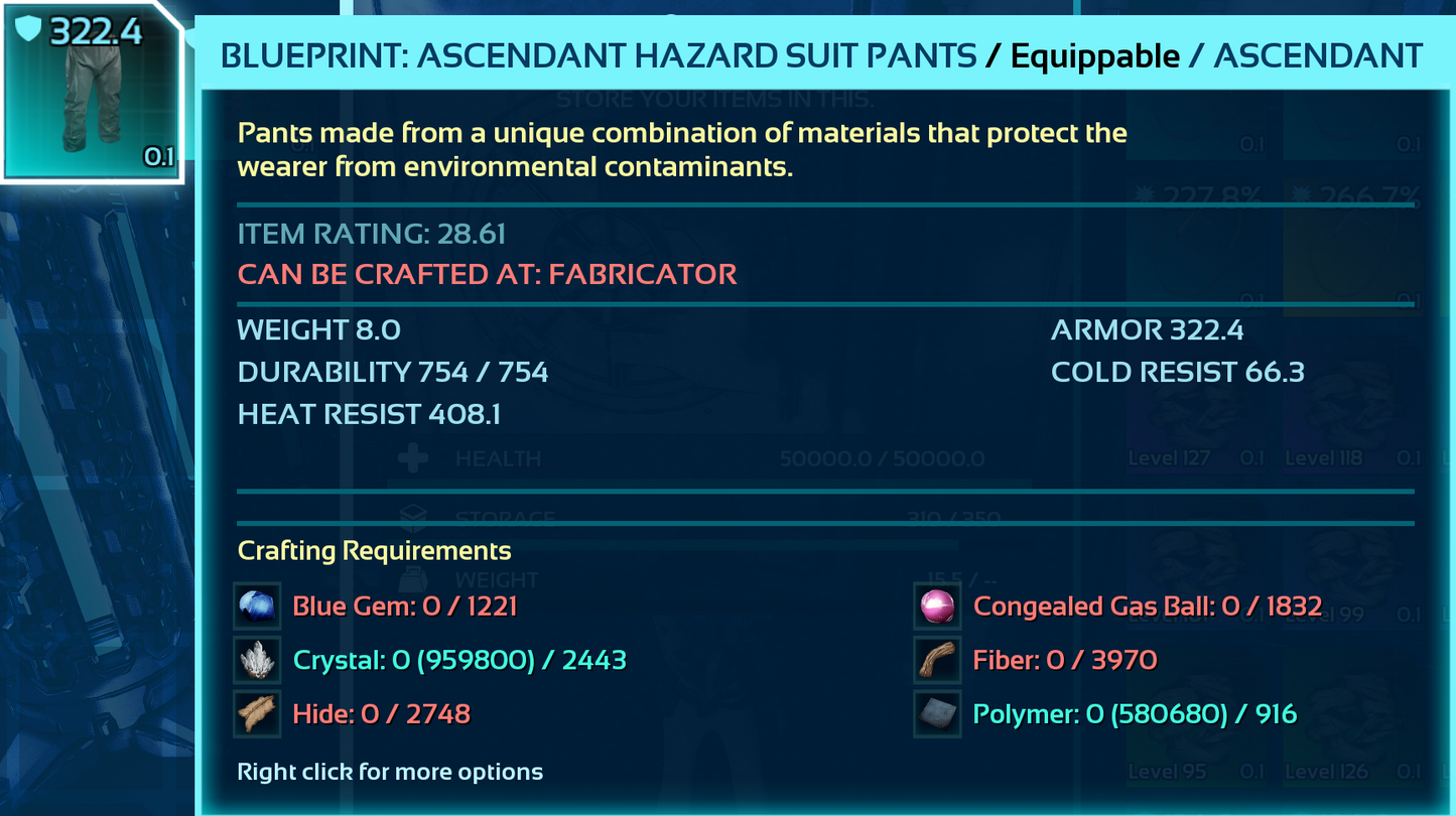 Hazard Suit Blueprint