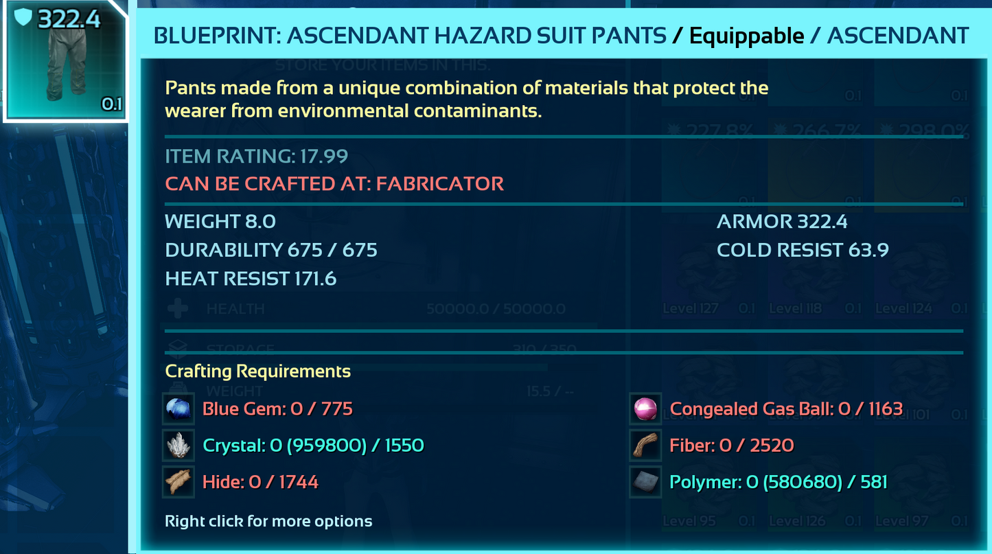 Hazard Suit Blueprint