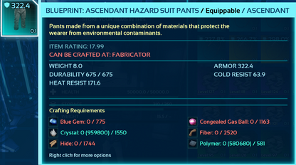 Hazard Suit Blueprint