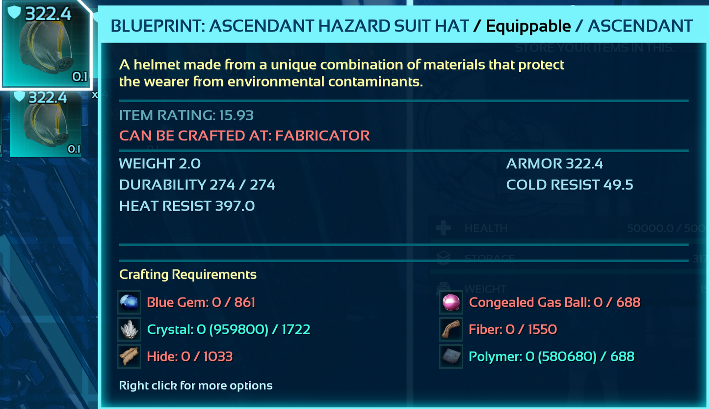 Hazard Suit Blueprint