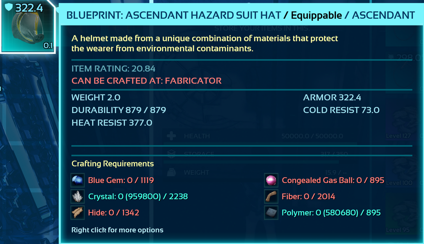 Hazard Suit Blueprint
