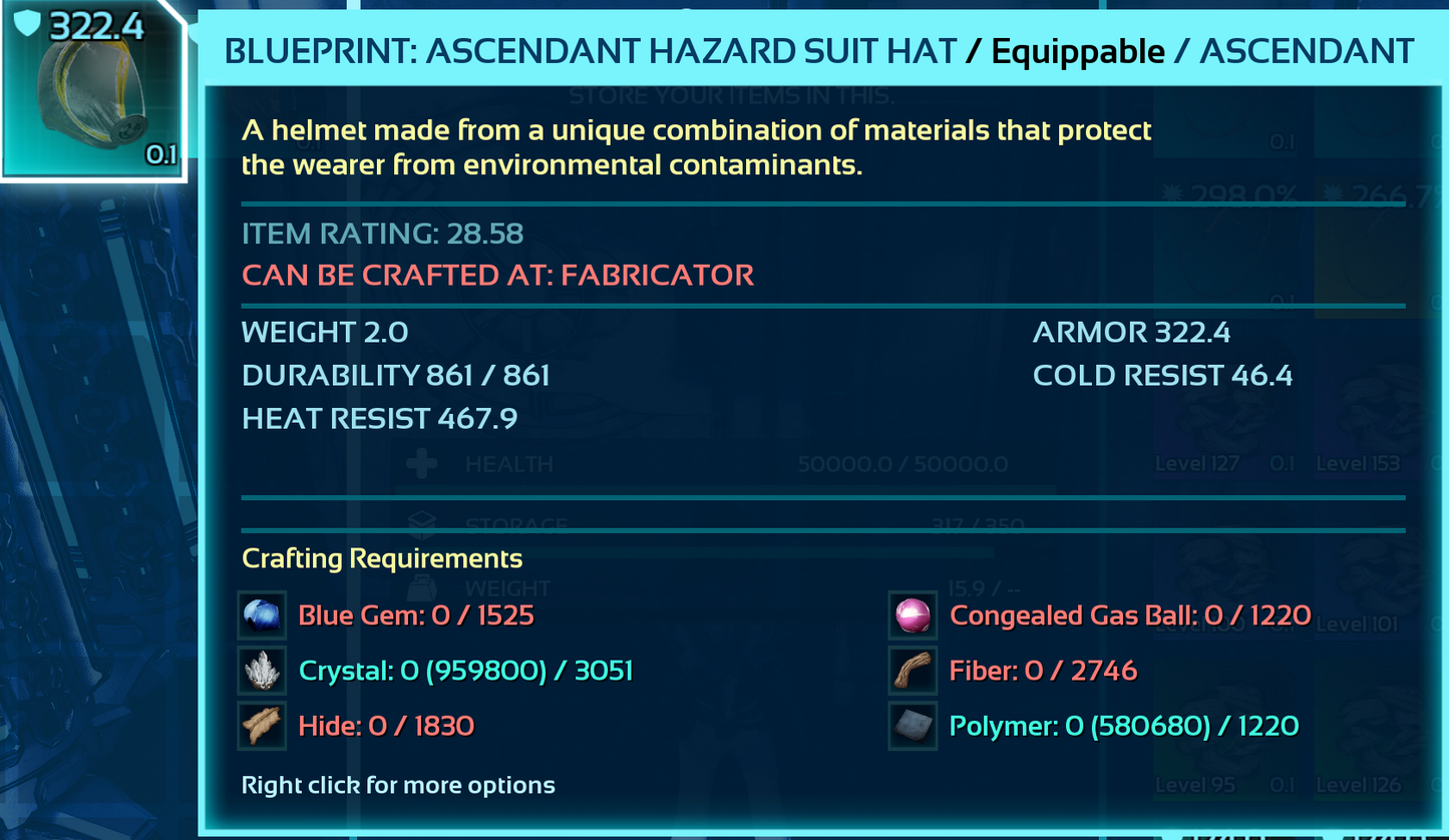 Hazard Suit Blueprint