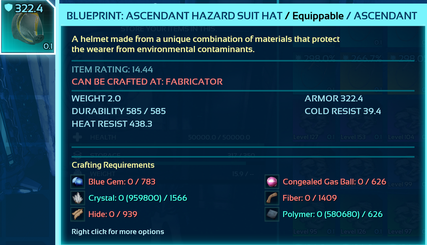 Hazard Suit Blueprint