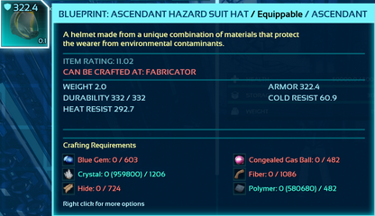 Hazard Suit Blueprint