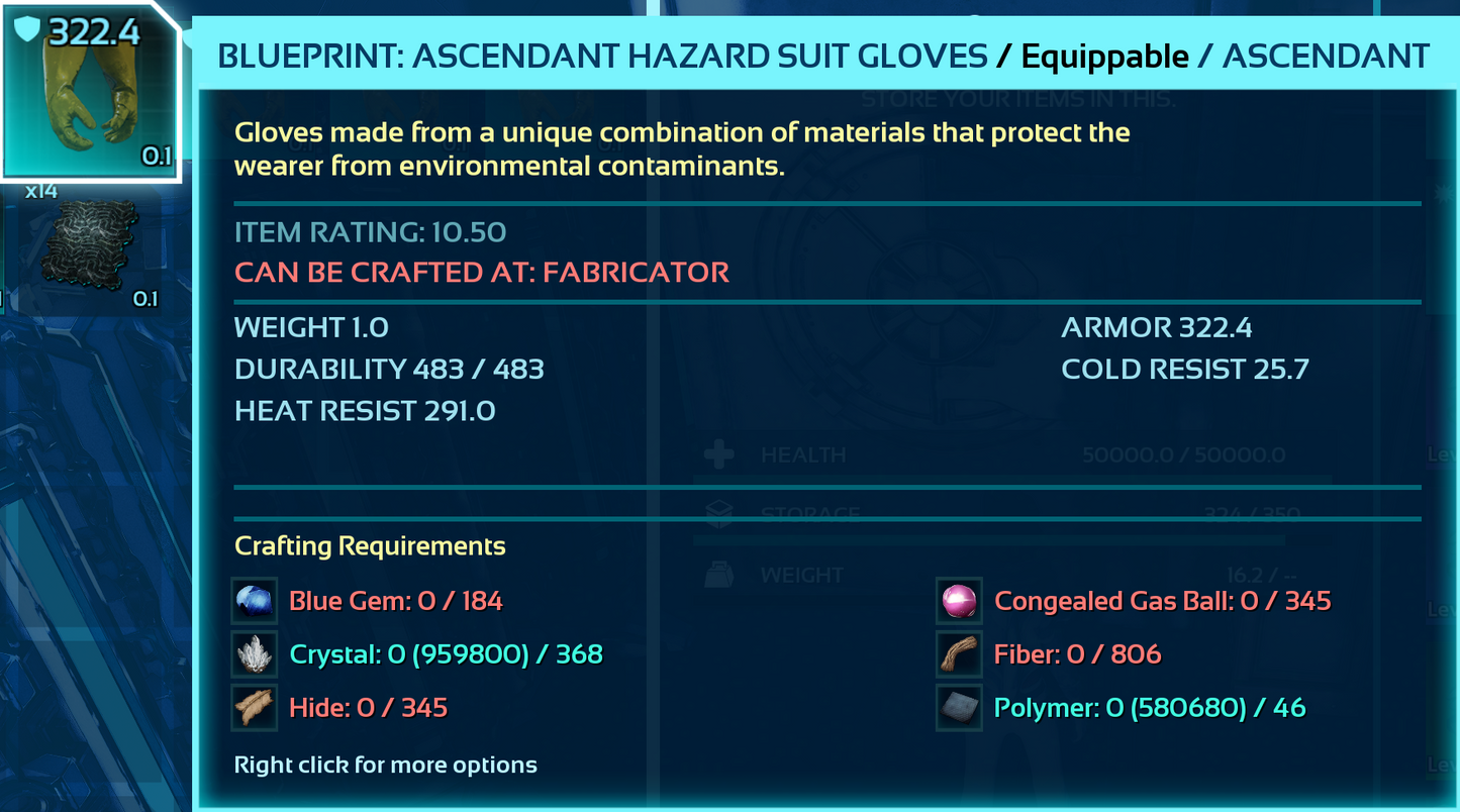 Hazard Suit Blueprint