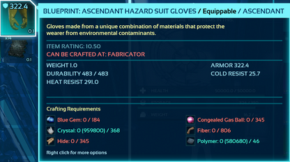 Hazard Suit Blueprint