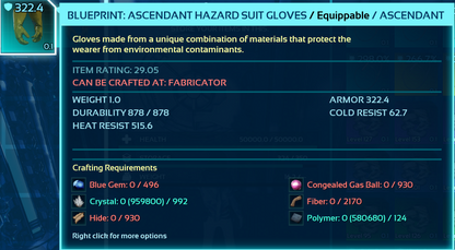 Hazard Suit Blueprint