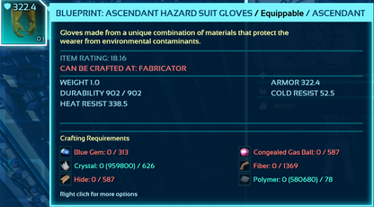 Hazard Suit Blueprint