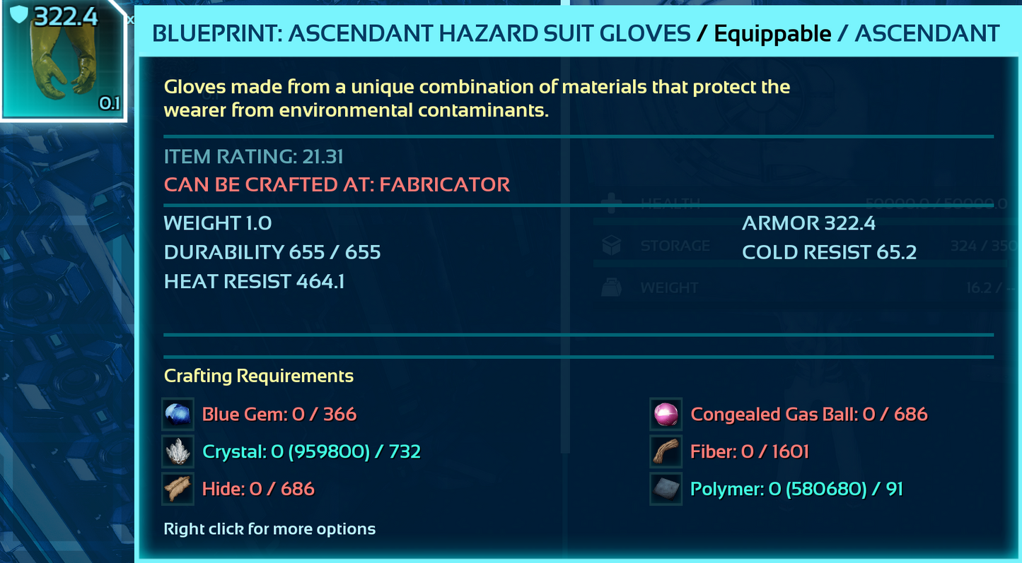 Hazard Suit Blueprint