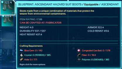 Hazard Suit Blueprint