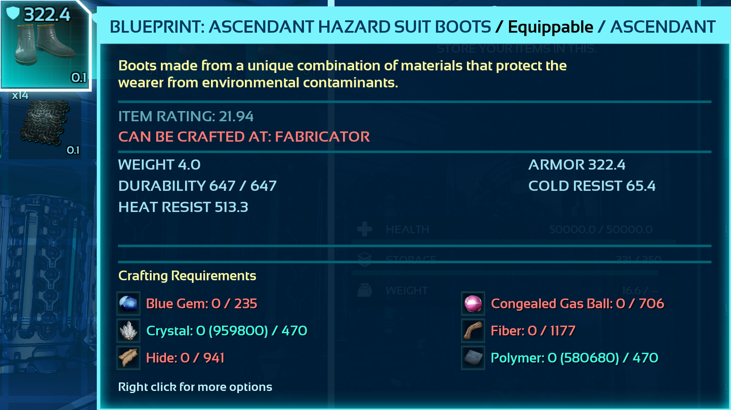 Hazard Suit Blueprint