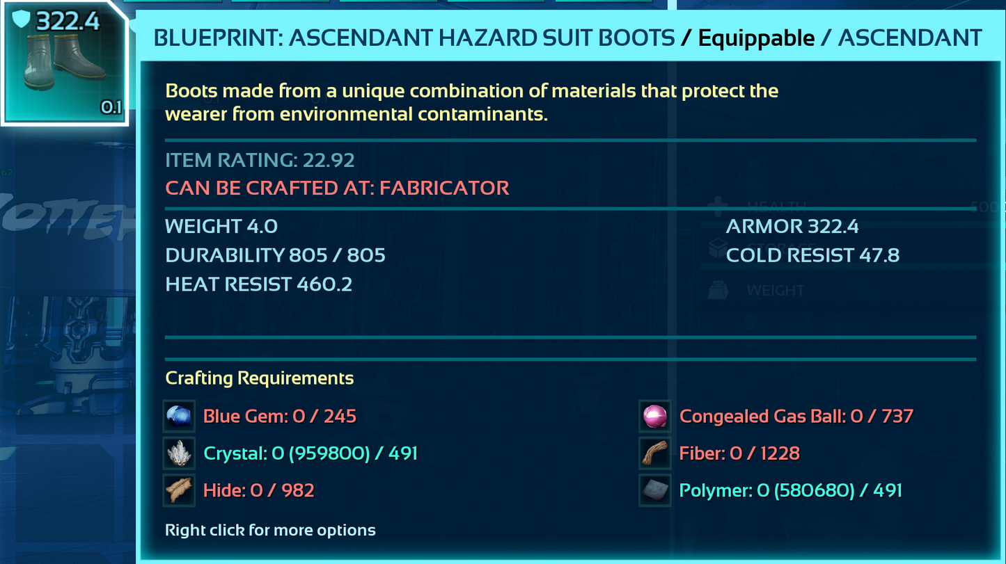 Hazard Suit Blueprint