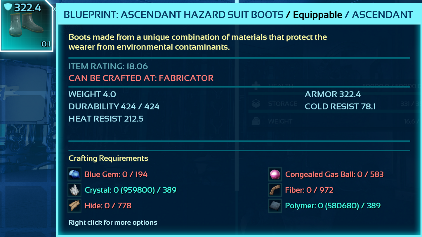 Hazard Suit Blueprint