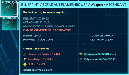 Flamethrower Blueprint