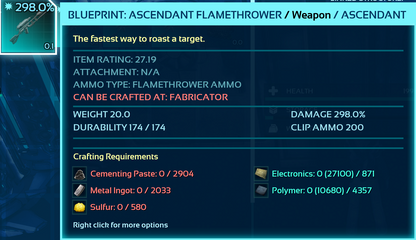 Flamethrower Blueprint