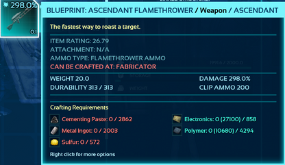 Flamethrower Blueprint
