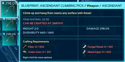 Climbing Pick Blueprint